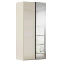 DREHTÜRENSCHRANK 101/223/61 cm,  in Champagner, 2-türig  - Champagner/Graphitfarben, Basics, Glas/Holzwerkstoff (101/223/61cm) - Novel