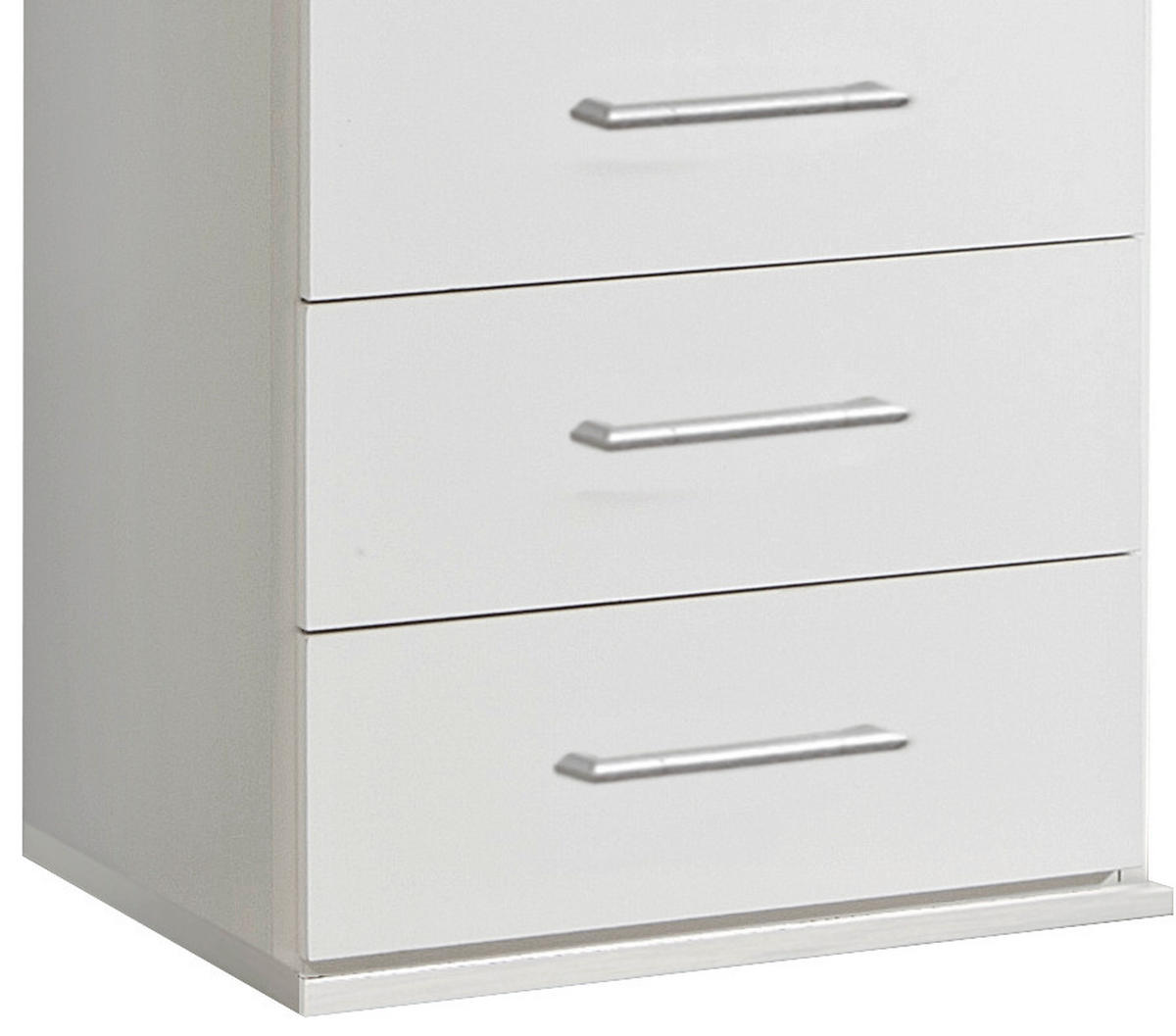 KOMODA, biela, 46/103/40 cm - biela/hliníková, Konventionell, kompozitné drevo/plast (46/103/40cm) - MID.YOU