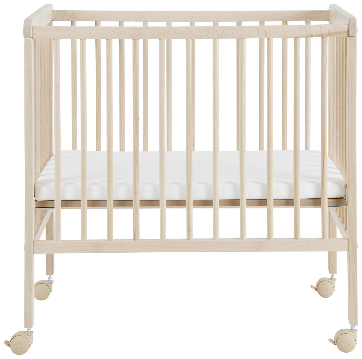 BEISTELLBETT NINA  84/48/83 cm  - Buchefarben, Basics, Holz/Textil (84/48/83cm) - My Baby Lou