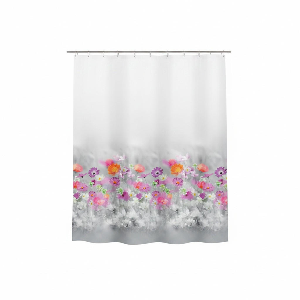 DUSCHVORHANG ABELLA 180/200 cm  - Grau, Basics, Textil (180/200cm) - Spirella