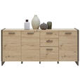 SIDEBOARD 187/86/41 cm  in Eiche Artisan  - Eiche Artisan/Grau, Design, Holzwerkstoff/Kunststoff (187/86/41cm) - Hom`in