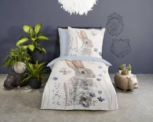 JUGENDBETTWÄSCHE Ravi Renforcé 135/200 cm  - Multicolor, Natur, Textil (135/200cm)
