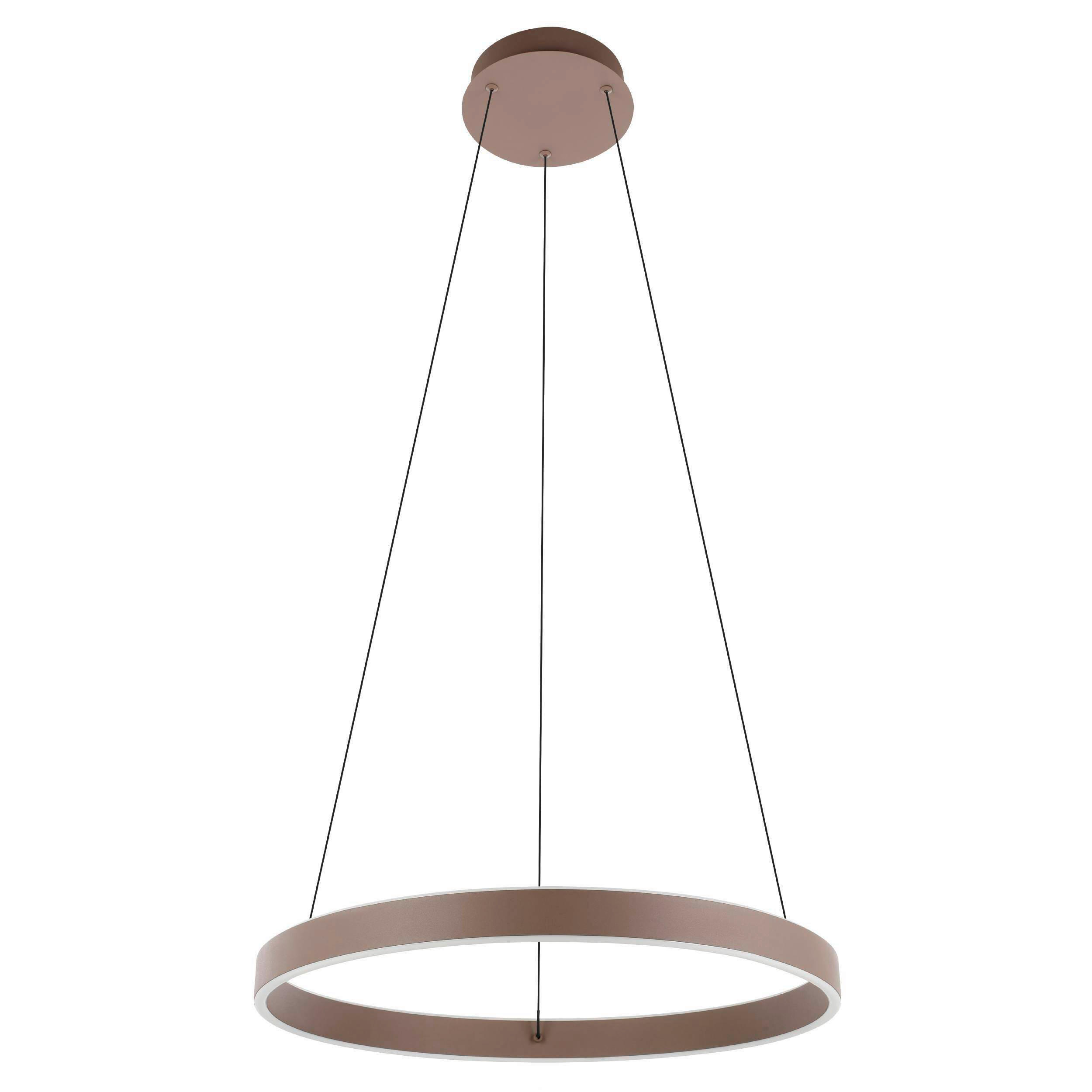 LED-HÄNGELEUCHTE 55/150 cm  - Schwarz/Mokka, Design, Kunststoff/Metall (55/150cm) - Eglo
