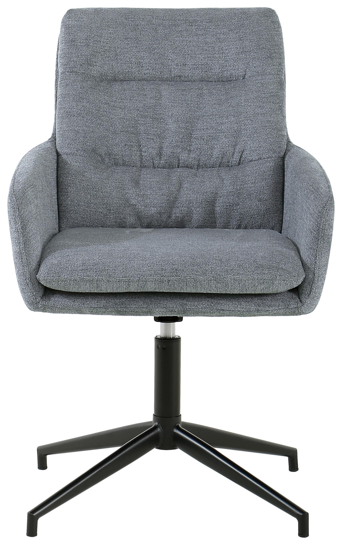 ARMLEHNSTUHL  in Eisen Leinenoptik  - Schwarz/Grau, Design, Holz/Textil (57/88/67cm) - MID.YOU