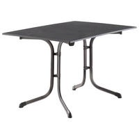 GARTENTISCH Holzwerkstoff Anthrazit, Grau rechteckig  - Anthrazit/Grau, MODERN, Holzwerkstoff/Metall (120/80/73cm) - Sieger