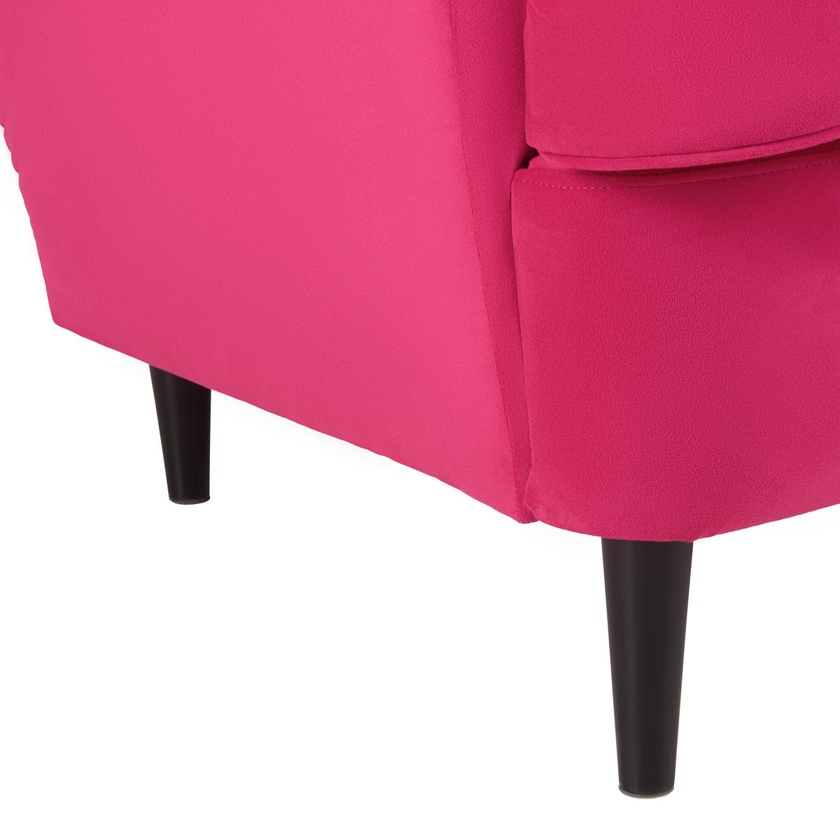 FÅTÖLJ i textil, trämaterial pink  - pink/svart, trämaterial/trä (78/102/98cm) - MID.YOU