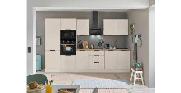 KÜCHENBLOCK   in Kaschmir  - Kaschmir/Schwarz, Basics, Holzwerkstoff/Metall (330/211/60cm) - Xora