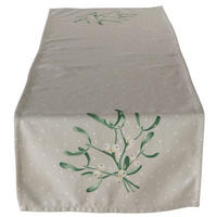 TISCHLÄUFER  - Beige/Weiß, Basics, Textil (140/40/0,5cm) - Boltze Home
