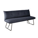 SITZBANK 180/90/70 cm  in Dunkelblau  - Schwarz/Dunkelblau, Design, Textil/Metall (180/90/70cm) - Dieter Knoll