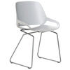 BESUCHERSTUHL  in Weiß  - Edelstahlfarben/Weiß, Basics, Kunststoff/Metall (50/72/52cm) - Aeris