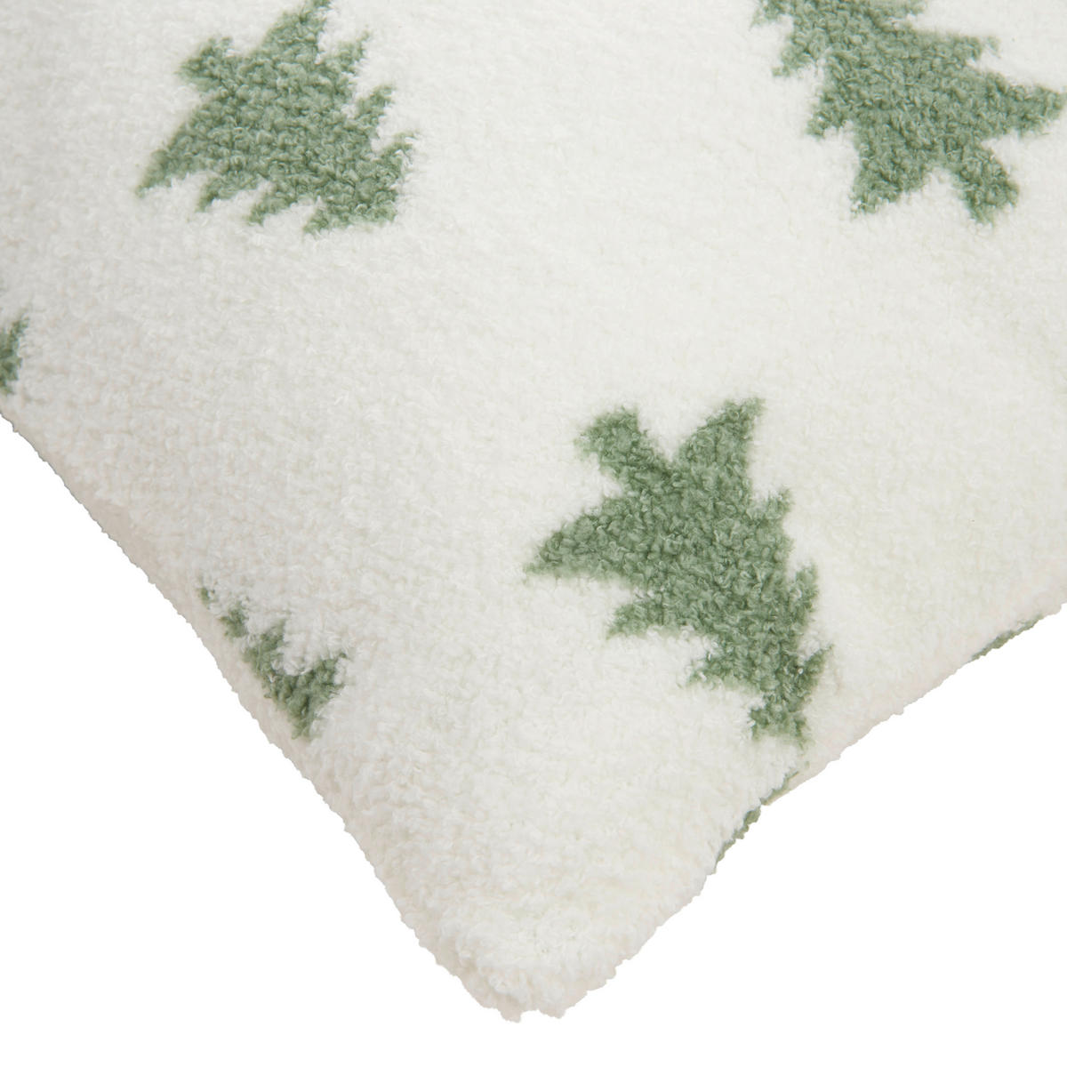 KISSENHÜLLE 48/48 cm  - Weiß/Grün, KONVENTIONELL, Textil (48/48cm) - X-Mas