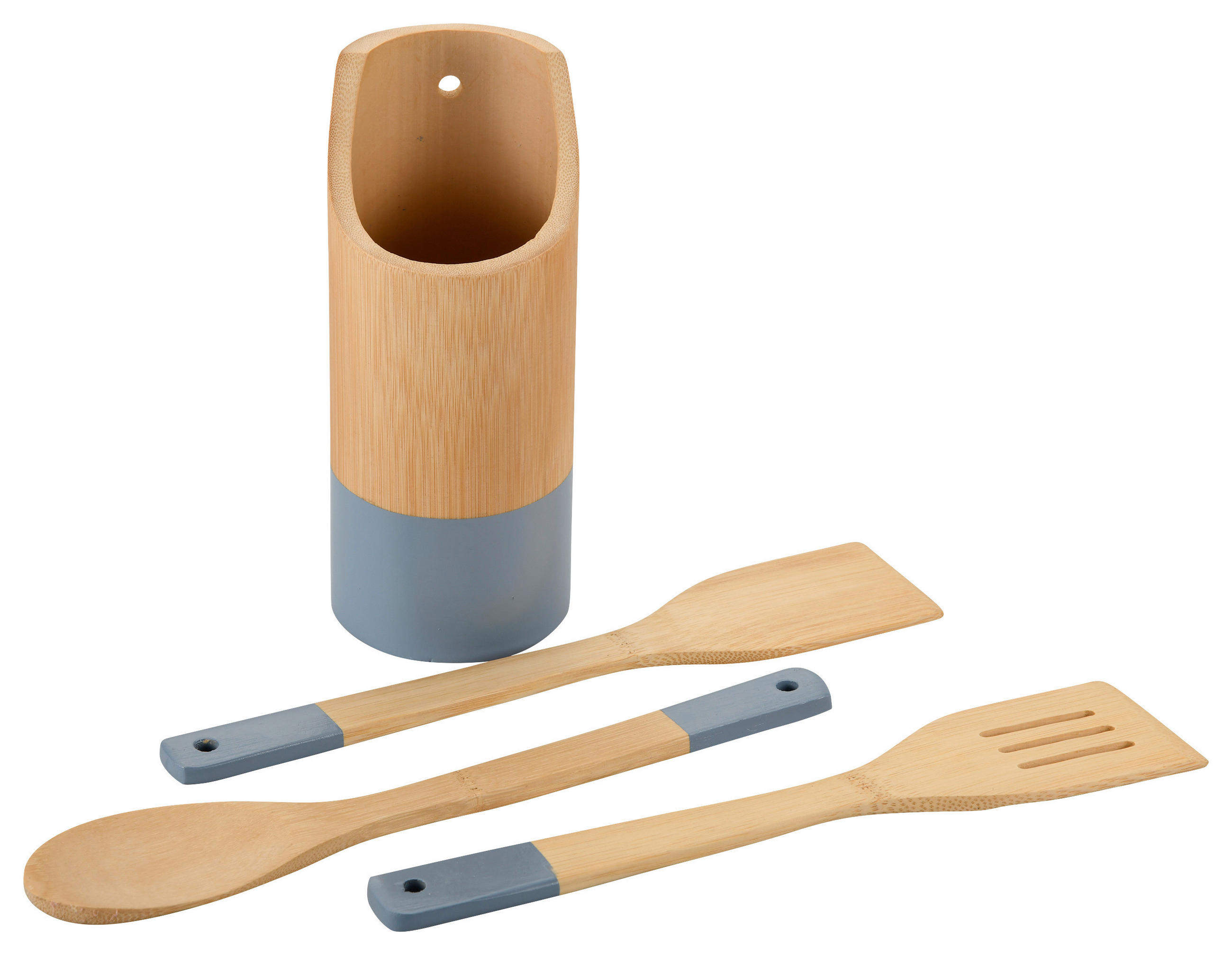 KÜCHENHELFERSET  - Hellbraun/Pastellblau, Basics, Holz (9/9/30cm) - Kesper