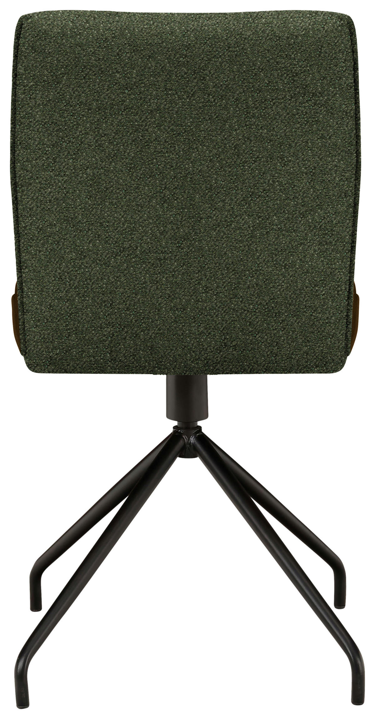 STUHL  in Stahl Webstoff, Mikrofaser Metall, Textil  - Schwarz/Olivgrün, Design, Textil/Metall (49/91/60cm) - Moderano