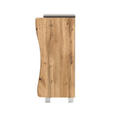 UNTERSCHRANK 30/79/35 cm   - Silberfarben/Eiche Wotan, Natur, Holzwerkstoff/Kunststoff (30/79/35cm) - Xora