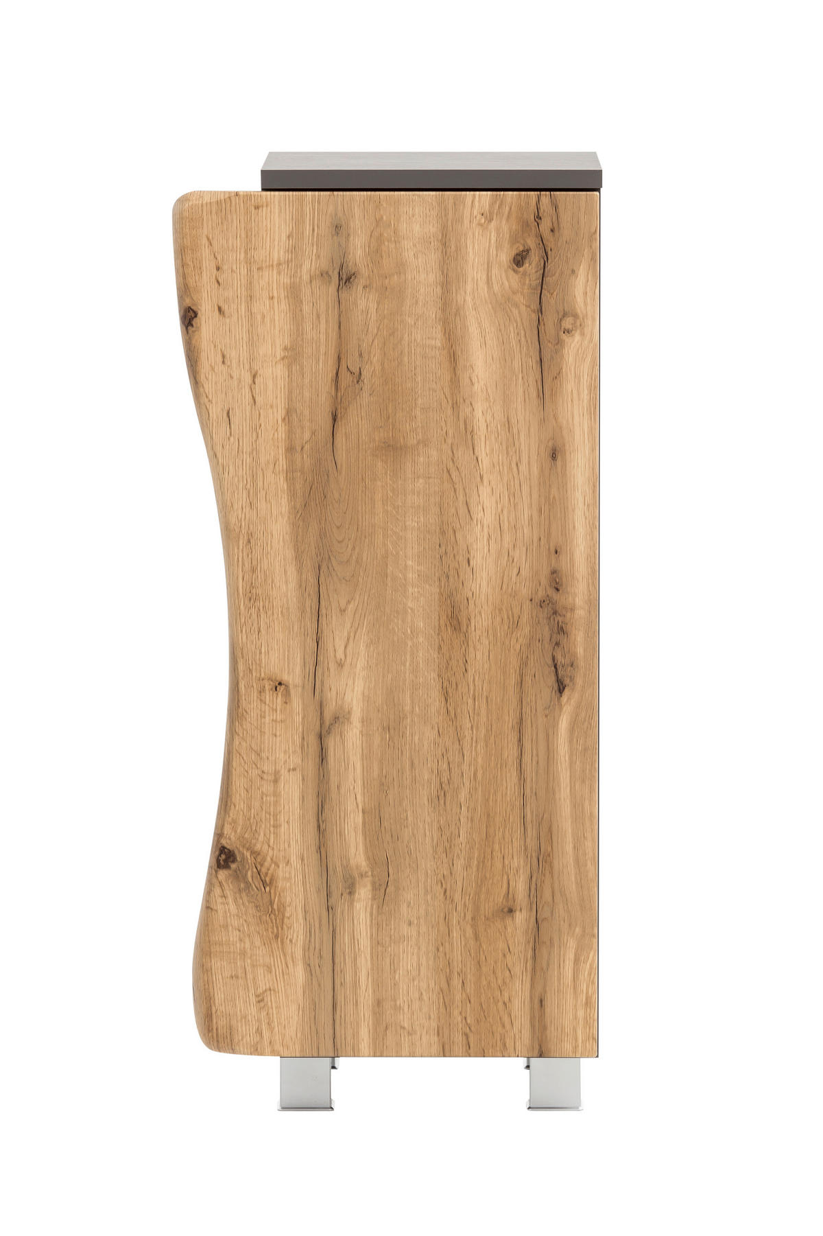 UNTERSCHRANK 30/79/35 cm   - Silberfarben/Eiche Wotan, Natur, Holzwerkstoff/Kunststoff (30/79/35cm) - Xora