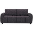 SCHLAFSOFA Leinenoptik Dunkelgrau  - Dunkelgrau/Schwarz, Design, Kunststoff/Textil (198/91/100cm) - Carryhome