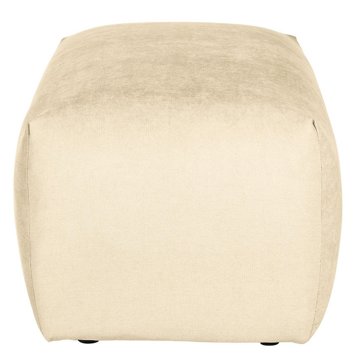 HOCKER in Textil Beige  - Beige/Schwarz, Modern, Kunststoff/Textil (102/41/52cm) - Trendmanufaktur