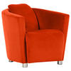 COCKTAILSESSEL Mikrofaser Orange    - Chromfarben/Orange, Design, Holzwerkstoff/Textil (72/72/85cm)