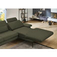ECKSOFA in Echtleder Grün  310/180 cm  - Schwarz/Grün, Design, Leder/Metall (310/180cm) - Dieter Knoll