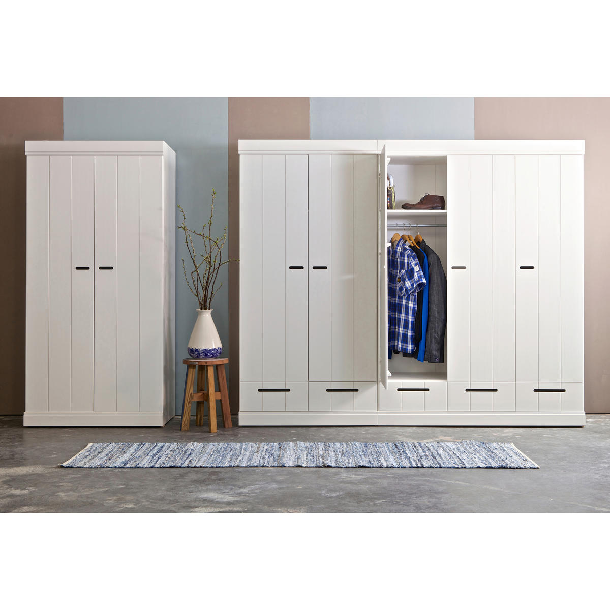 DREHTÜRENSCHRANK 94/195/53 cm 2-türig Weiß  - Weiß, Design, Holz/Holzwerkstoff (94/195/53cm) - Livetastic
