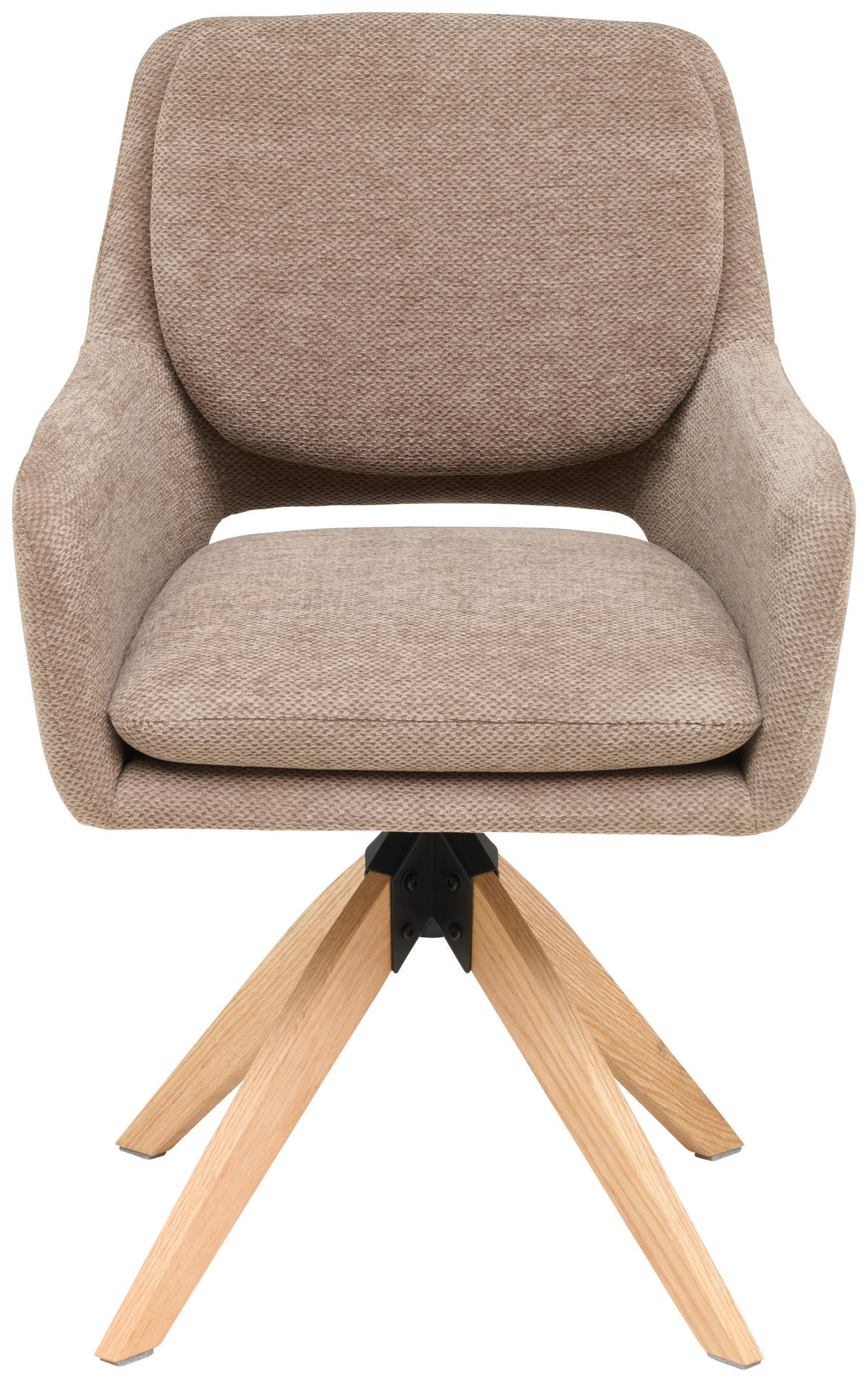 ARMLEHNSTUHL in Holz, Metall, Textil Braun  - Braun/Naturfarben, KONVENTIONELL, Holz/Textil (59/89/65cm) - Livetastic