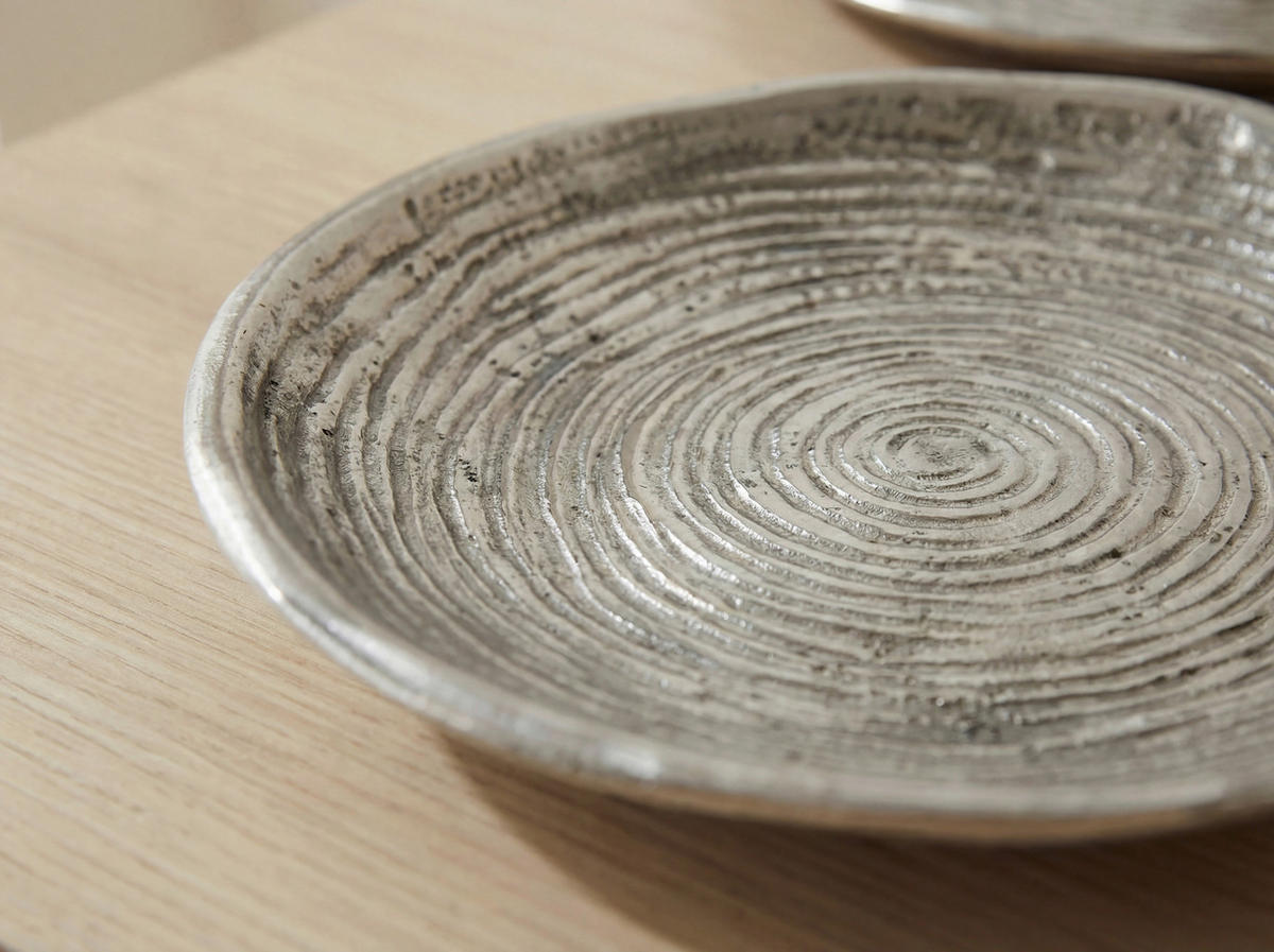 OKRASNA SKLEDA     44/44/4 cm         - srebrne barve, Design, kovina (44/44/4cm) - Livetastic