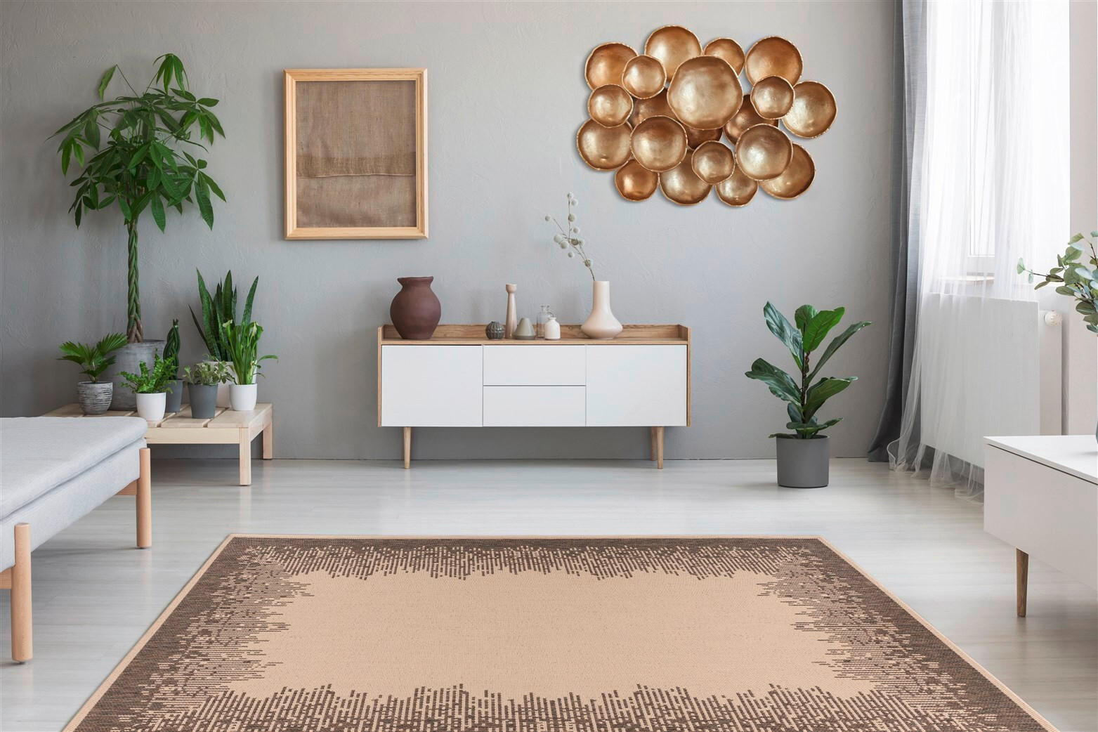 FLACHWEBETEPPICH 200/290 cm Splash 900 Creme / Braun Braun, Creme  - Creme/Braun, KONVENTIONELL, Textil (200/290cm)