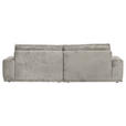 BIGSOFA Chenille Hellgrau  - Hellgrau/Schwarz, KONVENTIONELL, Kunststoff/Textil (282/73/115cm) - Carryhome