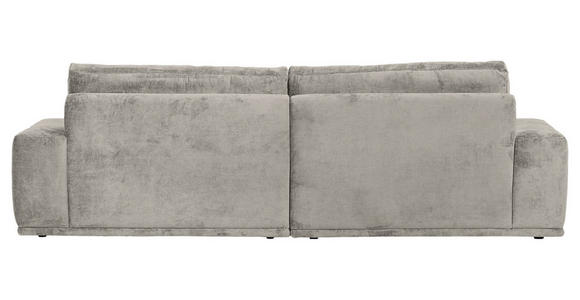 BIGSOFA Chenille Hellgrau  - Hellgrau/Schwarz, KONVENTIONELL, Kunststoff/Textil (282/73/115cm) - Carryhome