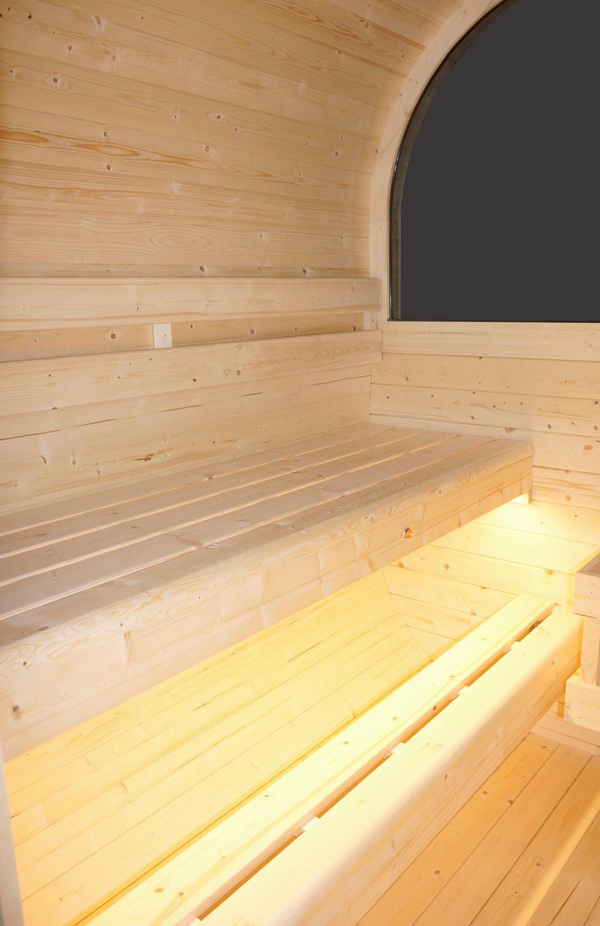 SAUNA für 6 Personen Hanko  - Fichtefarben, KONVENTIONELL, Holz (210/180/210cm) - Sanotechnik