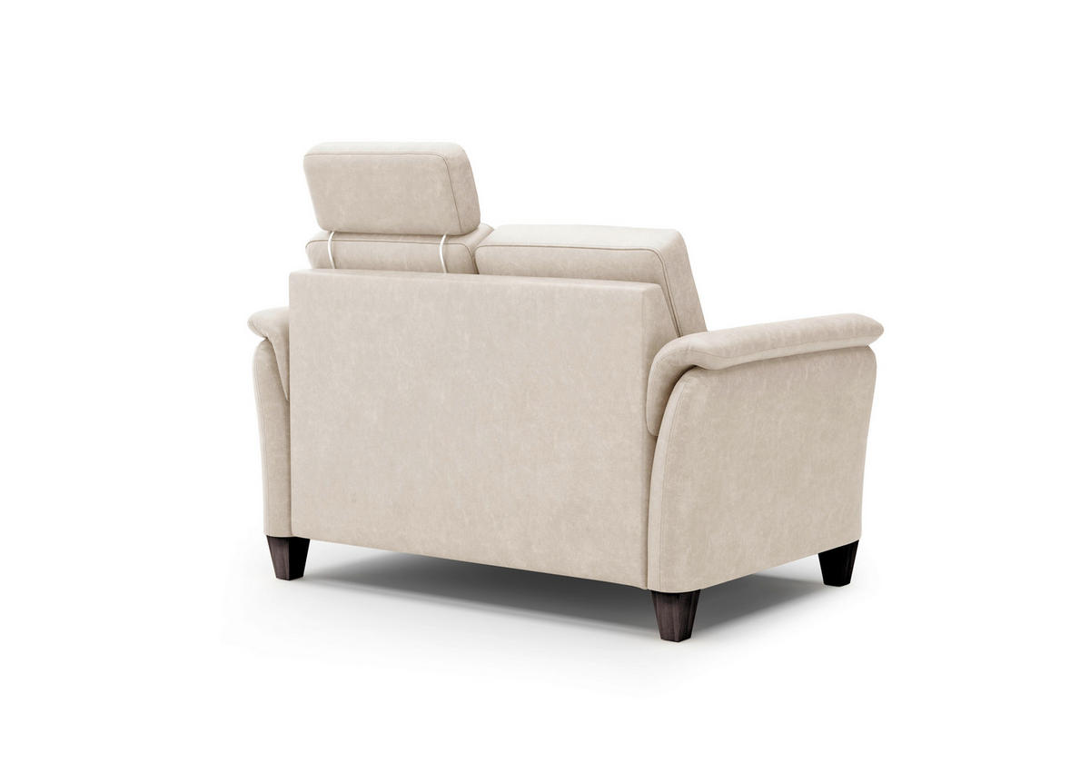 2-SITZER-SOFA in Mikrofaser Beige  - Wengefarben/Beige, KONVENTIONELL, Holz/Textil (149/89/89cm) - Sit & More
