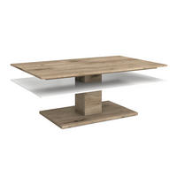 COUCHTISCH in Holz, Glas 120/75/46 cm  - Weiss/Eichefarben, Design, Glas/Holz (120/75/46cm) - Voglauer