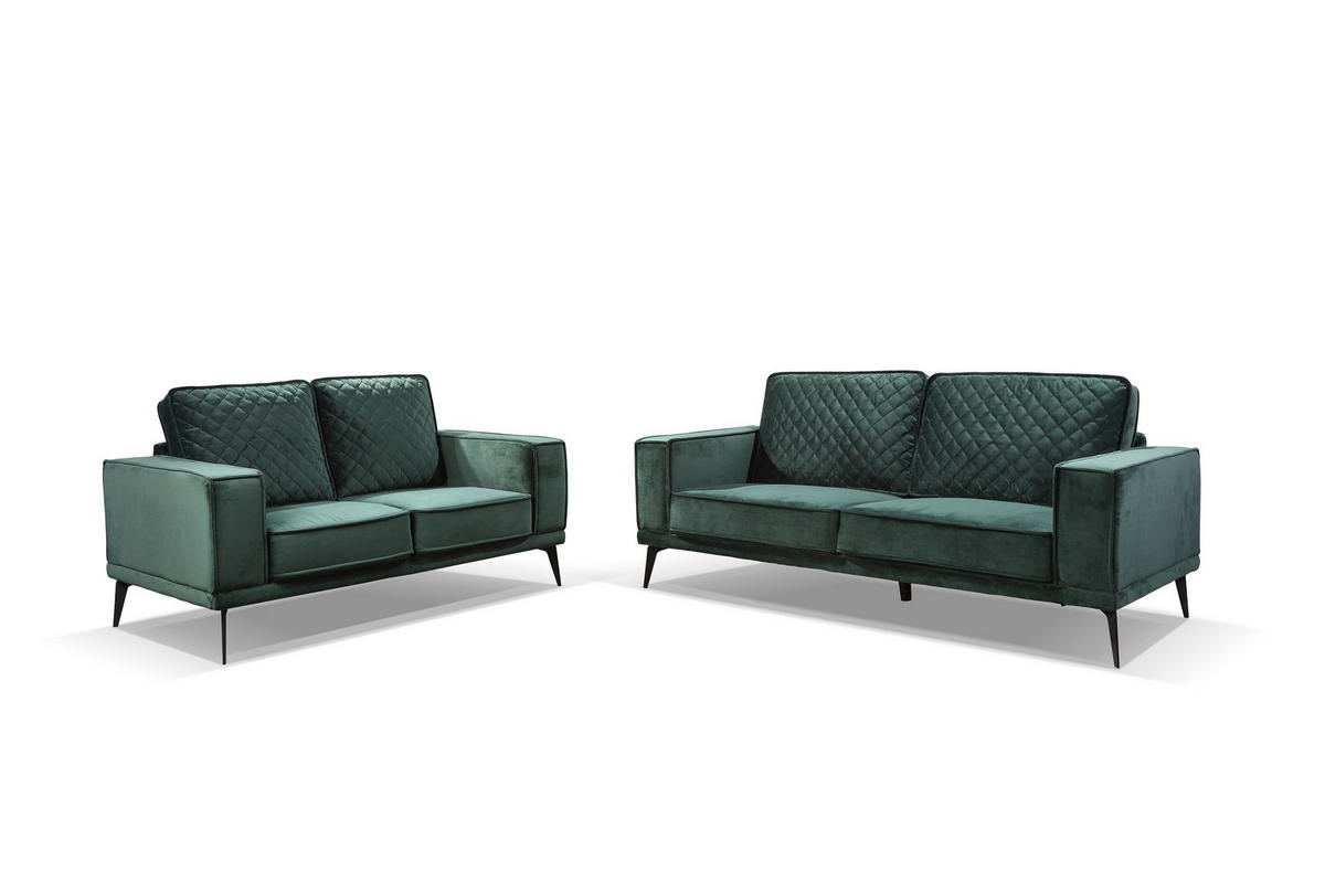 TROSJED drvo, metal, tekstil  tamno zelena    - tamno zelena/crna, Trend, drvo/metal (190/84/88cm) - Xora