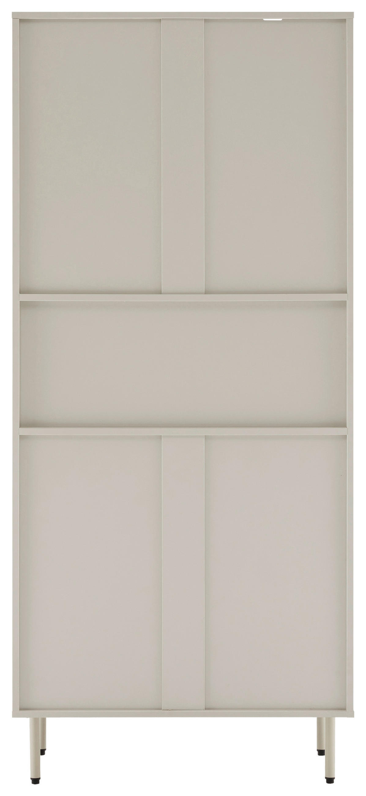 VITRINE  in Seidengrau  - Seidengrau, Design, Glas/Holzwerkstoff (80/186/35cm) - Xora