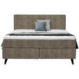 BOXSPRINGBETT 160/200 cm  in Taupe  - Taupe/Schwarz, KONVENTIONELL, Holz/Textil (160/200cm) - Voleo