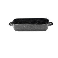 BRATFORM EMAILLE VIERECKPFANNE 36/23/7,3 cm - Schwarz, Basics, Metall (36/23/7,3cm) - GSW