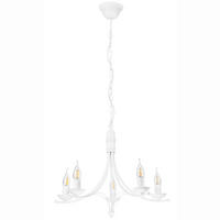 KRONLEUCHTER 58/100 cm   - Weiß Hochglanz, KONVENTIONELL, Metall (58/100cm)