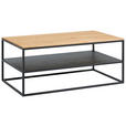 COUCHTISCH in Holz, Metall 100/60/41,5 cm  - Eichefarben/Schwarz, Design, Holz/Metall (100/60/41,5cm) - Johann Jakob