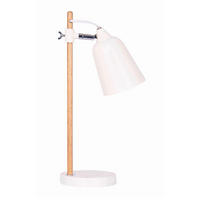 TISCHLEUCHTE 15/40/18 cm   - Weiß/Naturfarben, Design, Holz/Metall (15/40/18cm) - P & B