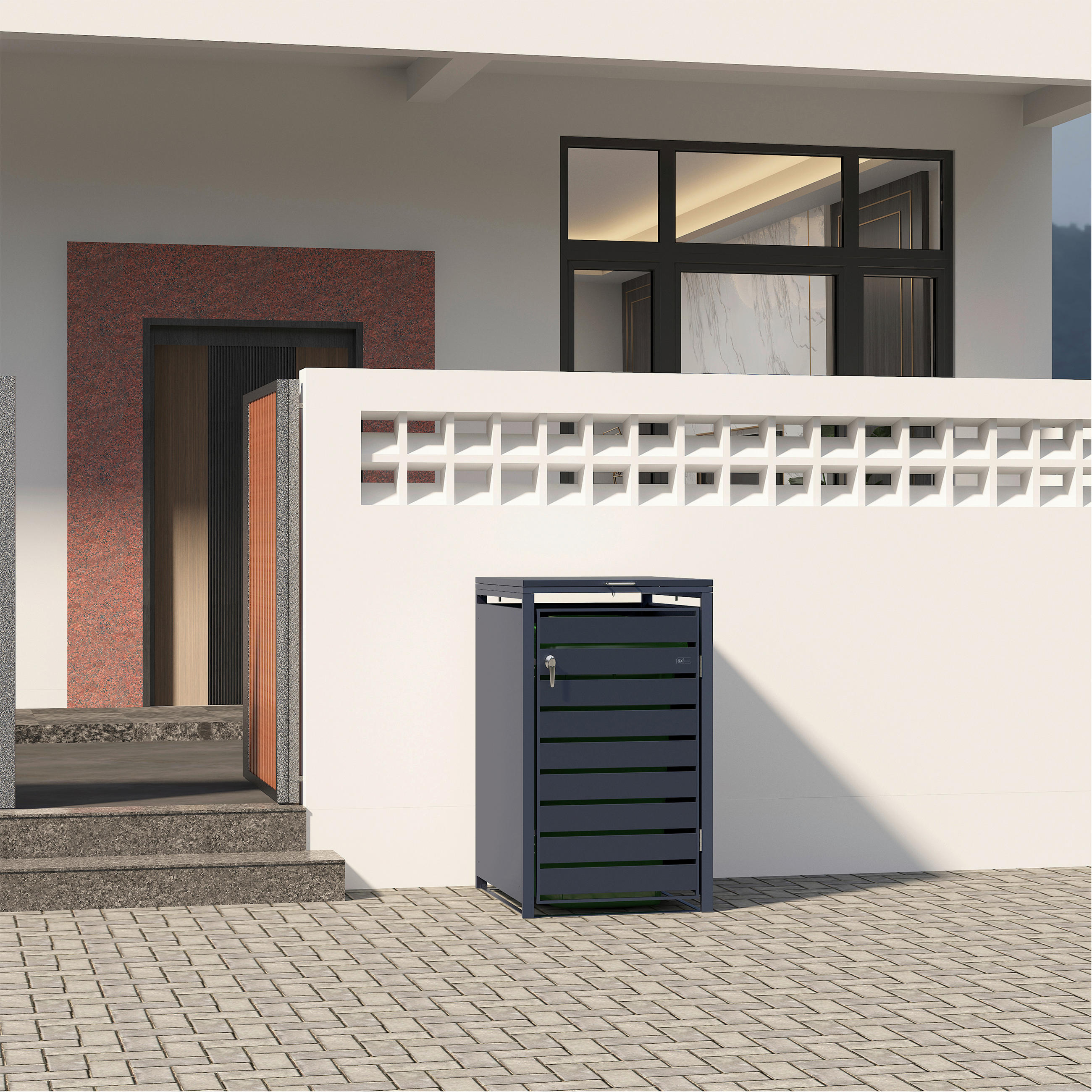 ÚLOŽNÝ BOX 68/80/116 cm   - antracitová, Basics, kov (68/80/116cm) - Ambia Garden