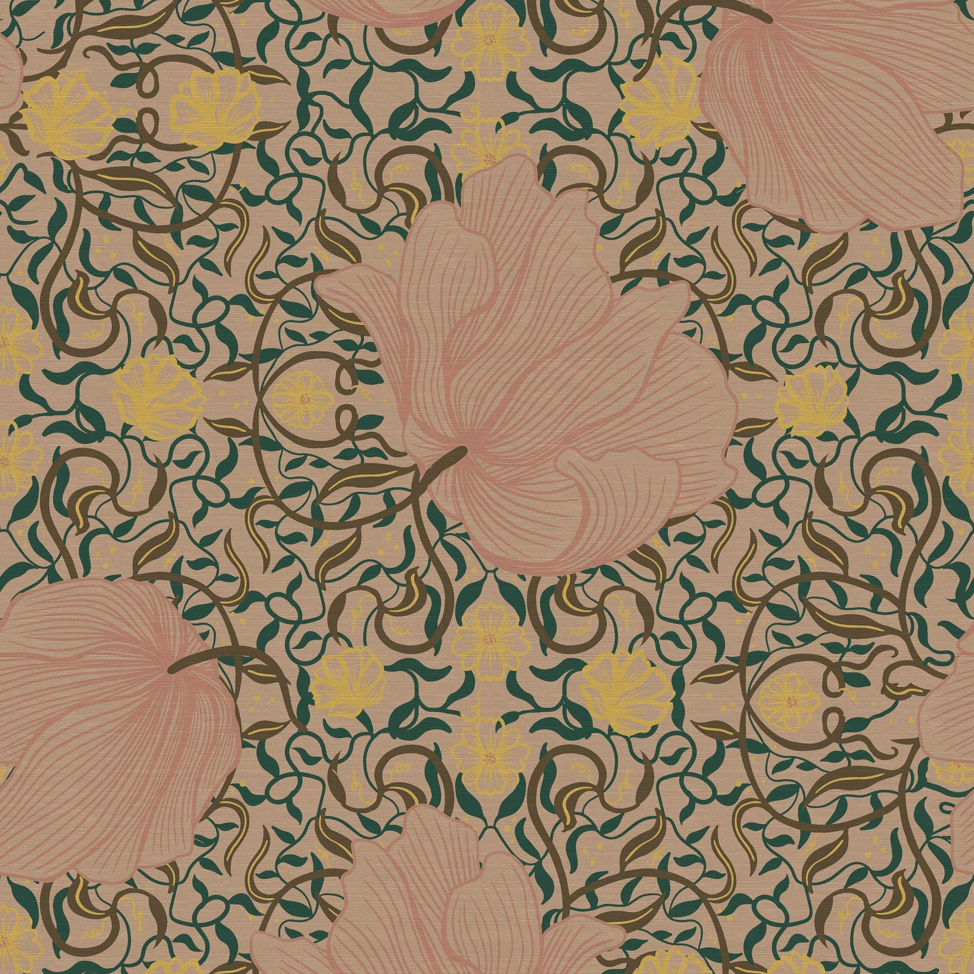 VLIESTAPETE - Rosa, Basics, Papier/Kunststoff (52/1000cm)