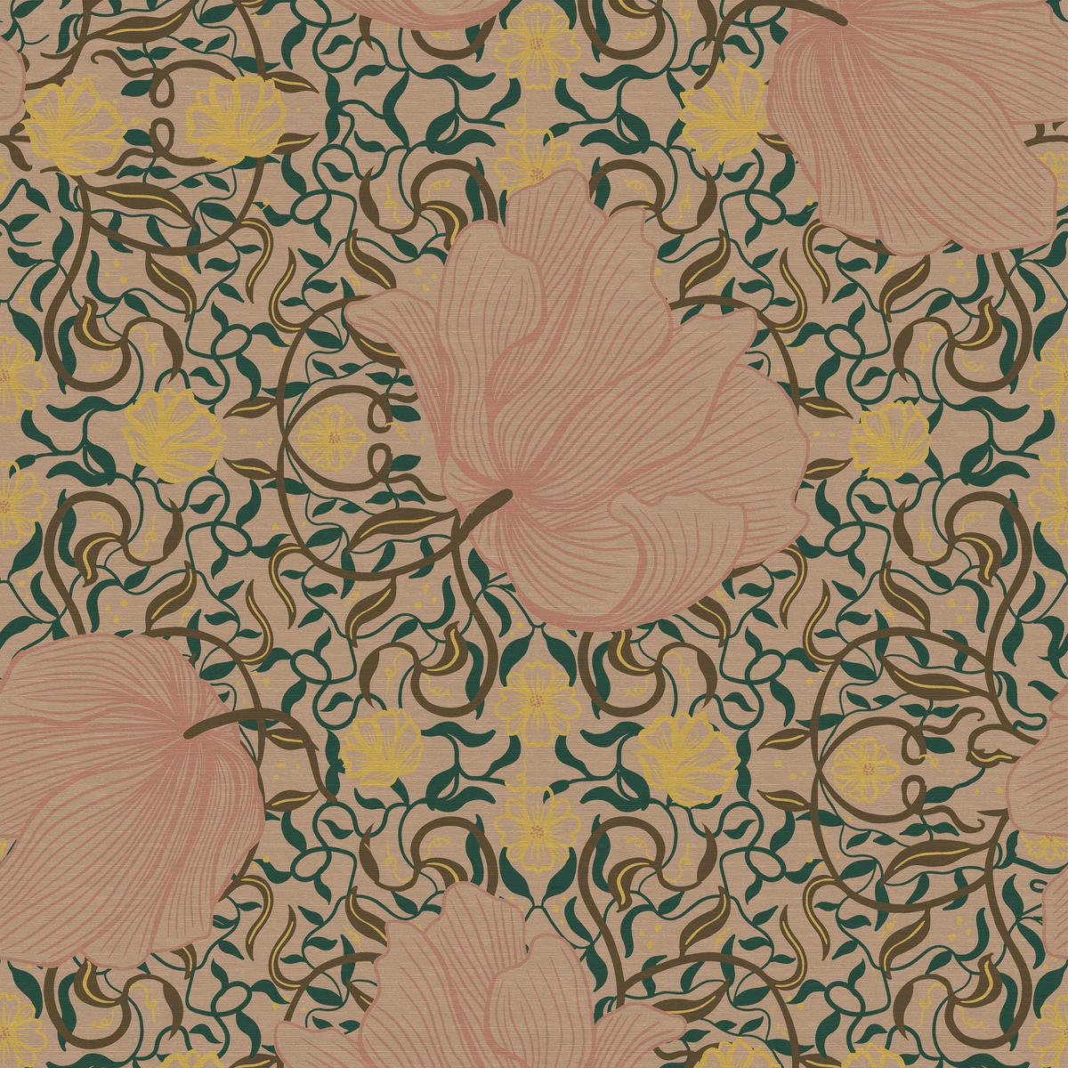 VLIESTAPETE - Rosa, Basics, Papier/Kunststoff (52/1000cm)