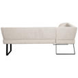 ECKBANK 233/189 cm Webstoff Schwarz, Hellgrau   - Hellgrau/Schwarz, Design, Textil/Metall (233/189cm) - Novel
