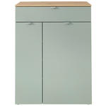 SCHUHSCHRANK 78/103/38 cm  - Schilfgrün/Silberfarben, Design, Holzwerkstoff/Kunststoff (78/103/38cm) - Xora