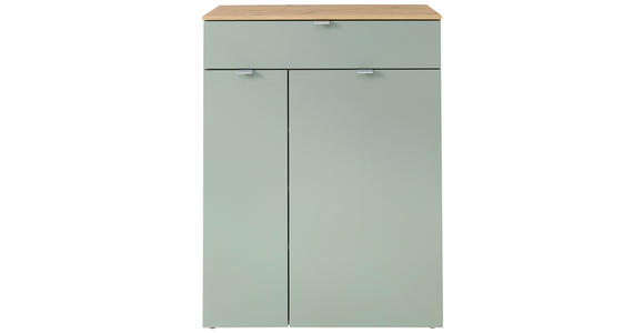 SCHUHSCHRANK 78/103/38 cm  - Schilfgrün/Silberfarben, Design, Holzwerkstoff/Kunststoff (78/103/38cm) - Xora