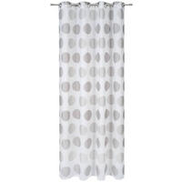 ZAVESA SA KARIKAMA siva - siva, Dizajnerski, tekstil (140/245cm) - Esposa