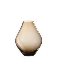 VASE  - Transparent/Braun, Basics, Glas (22/22/28cm)