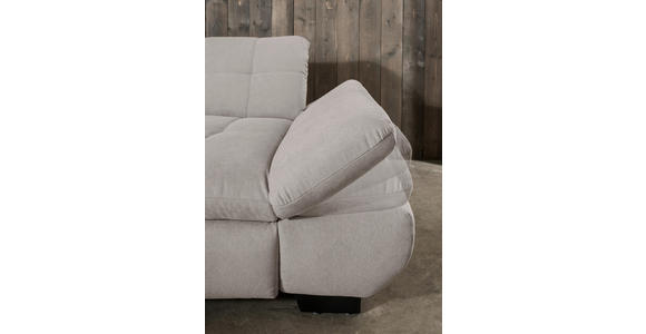 ECKSOFA  in Mikrofaser Hellgrau  198/290 cm  - Hellgrau/Schwarz, Design, Textil/Metall (198/290cm) - Xora