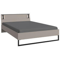 BETT 140/200 cm  in Graphitfarben, Sahara  - Schwarz/Graphitfarben, Design, Metall (140/200cm) - Carryhome