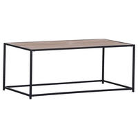 COUCHTISCH Akazie massiv 100/50/40 cm rechteckig Schwarz, Akaziefarben  - Schwarz/Akaziefarben, Trend, Holz/Metall (100/50/40cm) - Livetastic